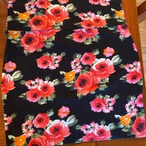 Wet Seal Black Skirt with Vibrant Floral Design